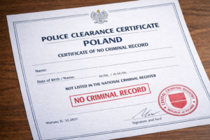 When relocating to Canada, the USA, the UK, or Australia, proving your legal standing is a critical requirement for immigration and employment. The Polish Certificate of No Criminal Record (known locally as Zaświadczenie o niekaralności) is the definitive document issued by the National Criminal Register (KRK)under the Ministry of Justice.