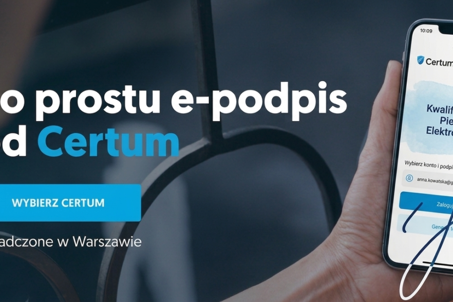Qualified Electronic Signature & E-Seal Services by Certum in Warsaw