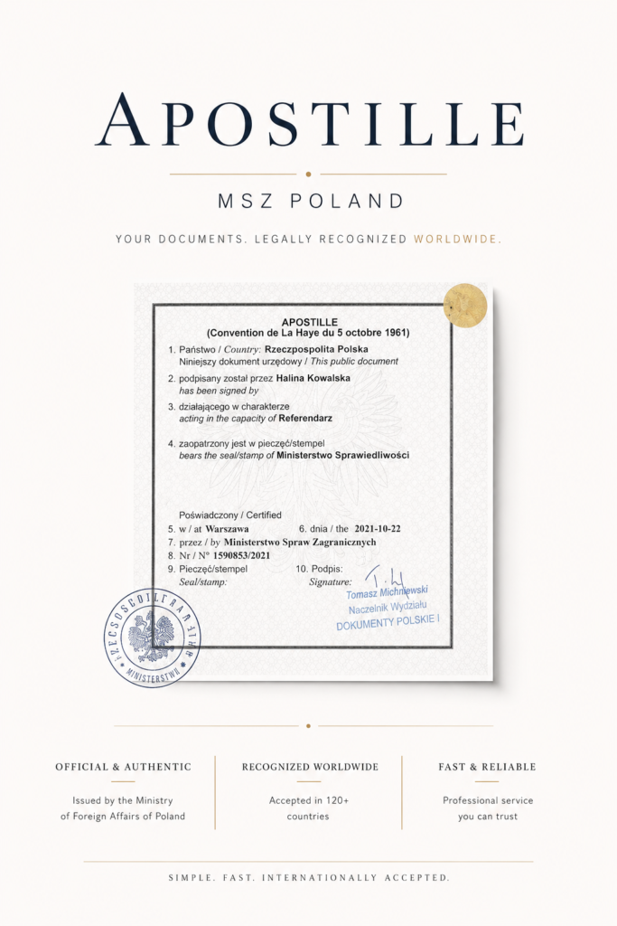 Fast Apostille Warsaw Poland: Expedited MSZ Apostille Paths for Academic and Migration Documents