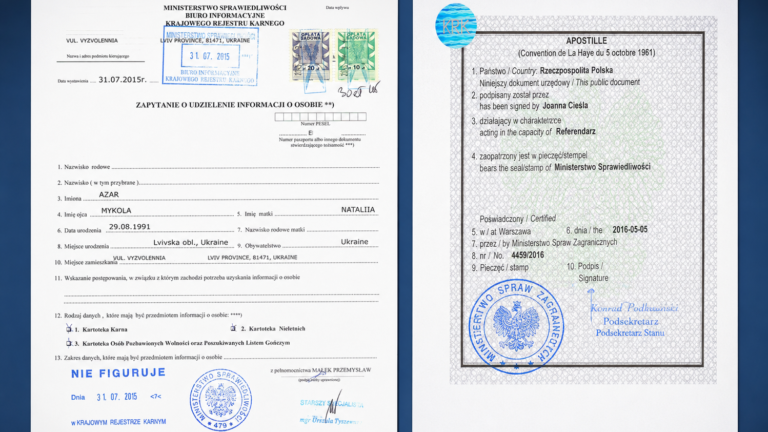 Need a Polish No Criminal Record Certificate fast? Avoid online portal errors. Lex Corporation provides the best remote service to obtain, apostille, and translate your Polish PCC from abroad. Cheap flat rates & express global delivery.